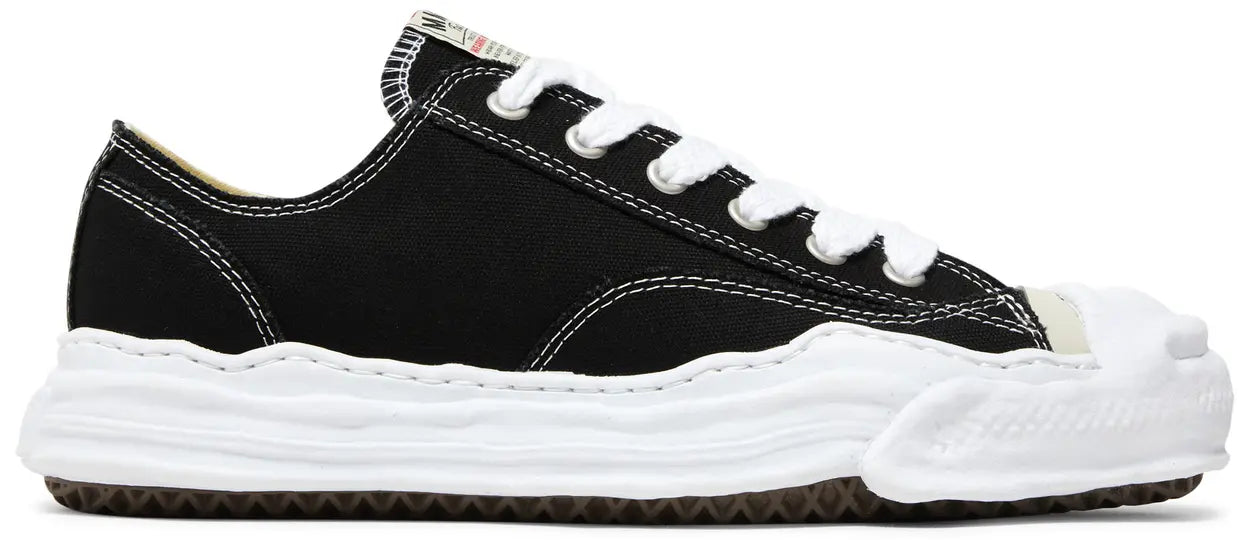 MAISON MIHARA YASUHIRO HANKS CANVAS LOW "BLACK WHITE"