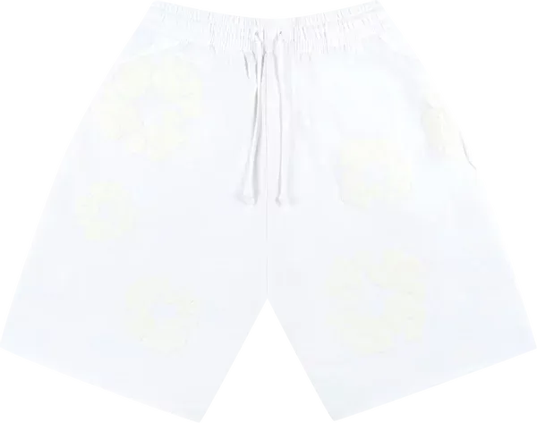 DENIM TEARS SHORTS "WHITE MONO"