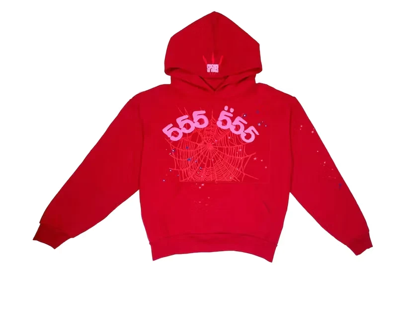 SP5DER NUMBER 555 HOODIE "RED"