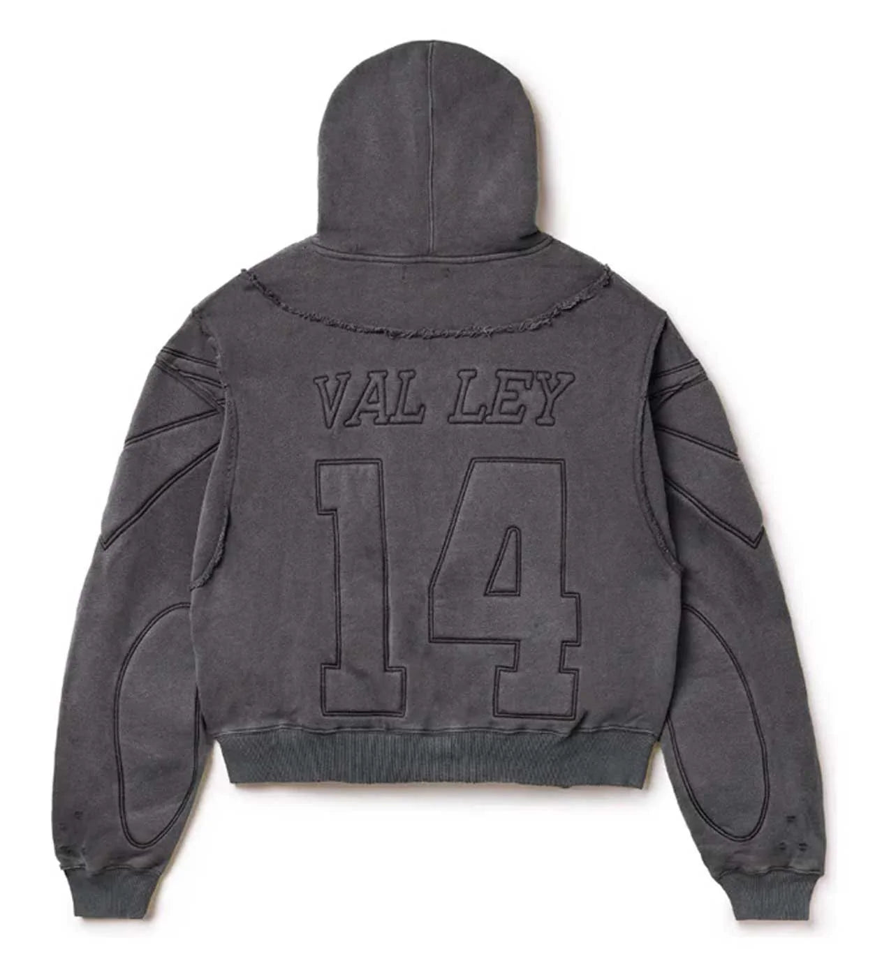 VALLEY BLACK ARMOR ZIP UP HOODIE