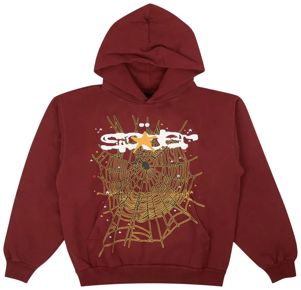 SP5DER HOODIE “Maroon”