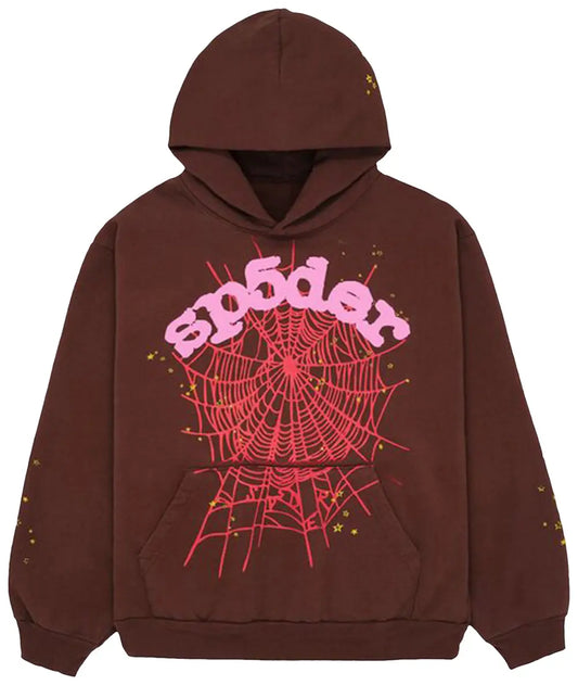 SP5DER WEB HOODIE "BROWN"