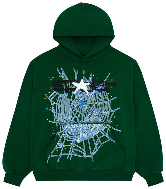 SP5DER WEB HOODIE "HUNTER GREEN"