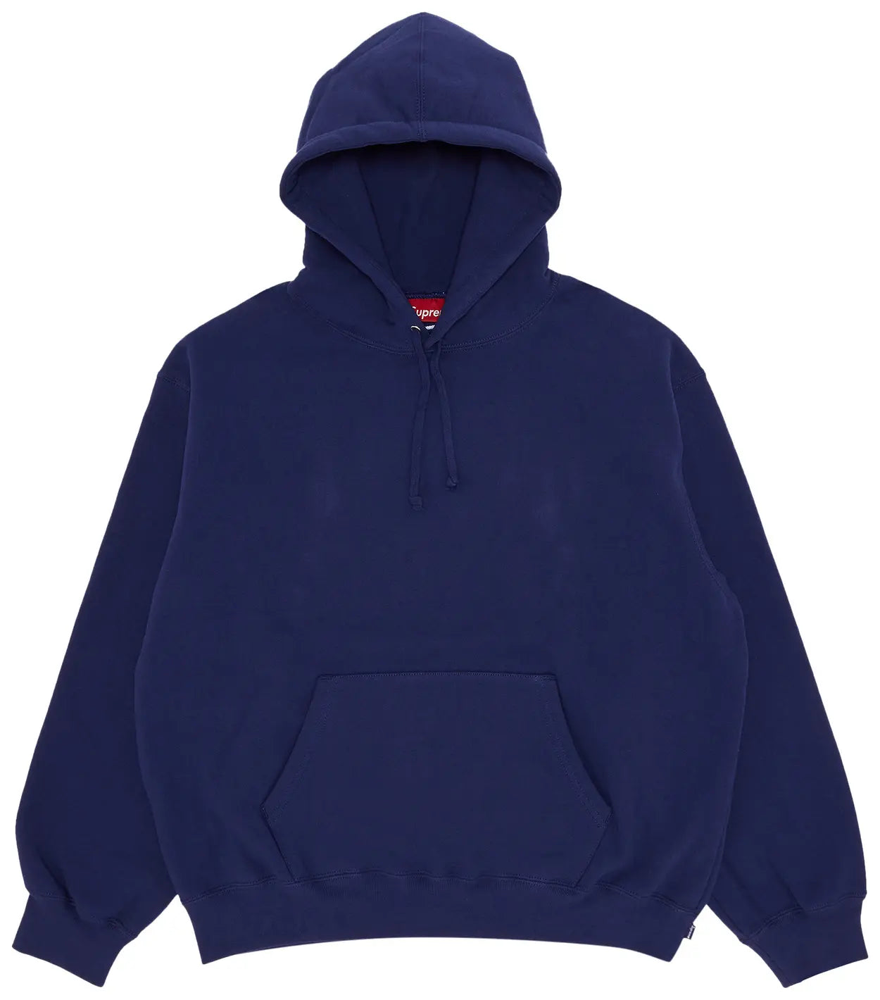 SUPREME SATIN APPLIQUE HOODIE "WASHED NAVY"