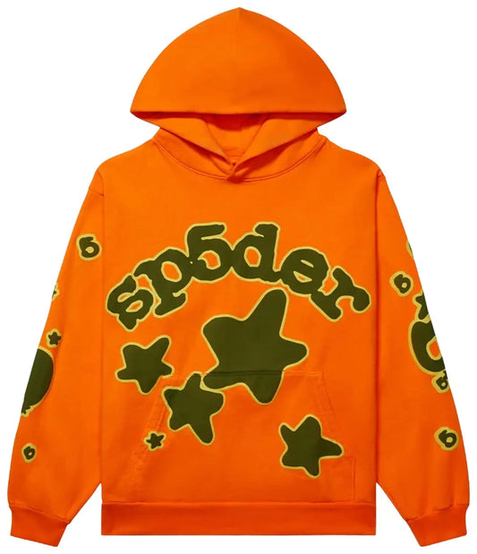 SP5DER HOODIE Beluga “Orange”