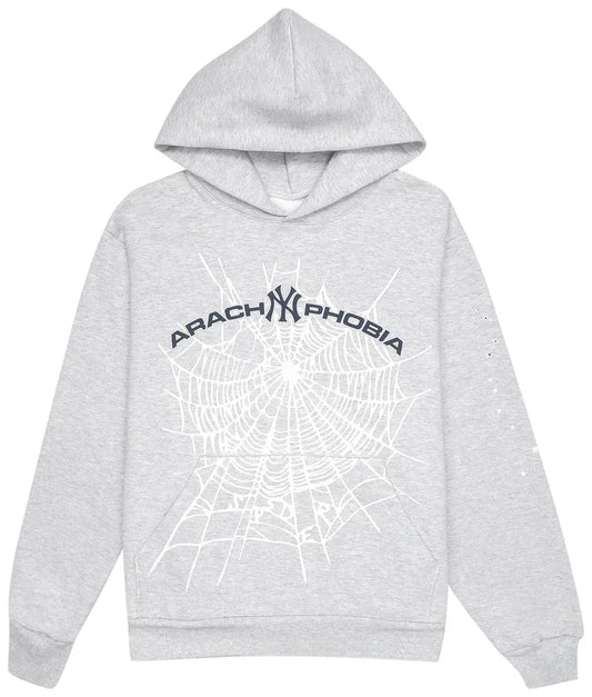 SP5DER ARACH NY PHOBIA HOODIE "ASH GREY"