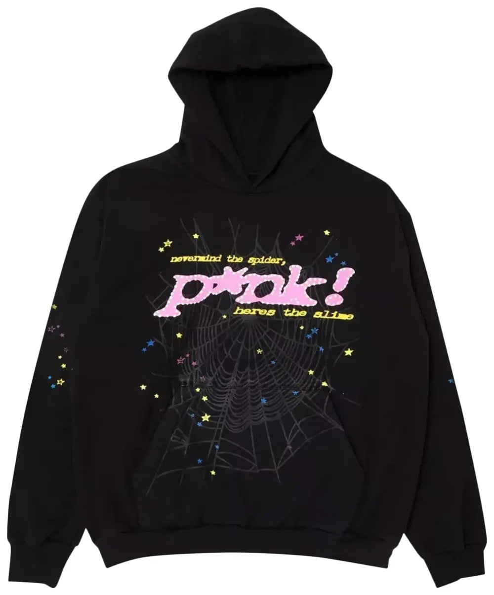 SP5DER P*NK HOODIE "BLACK"