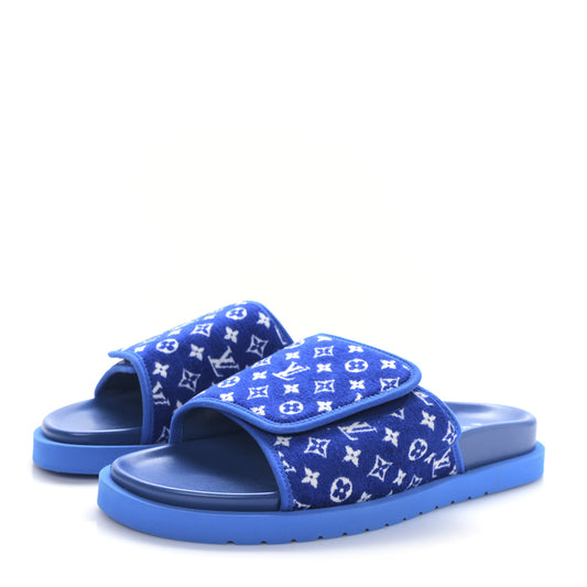 LOUIS VUITTON MONOGRAM MENS MIAMI MULES BLUE