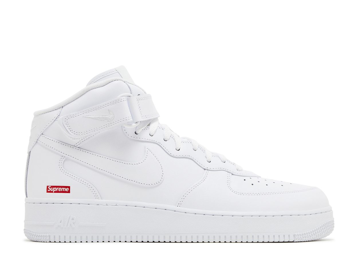 NIKE AIR FORCE 1 MID X SUPREME "TRIPLE WHITE"