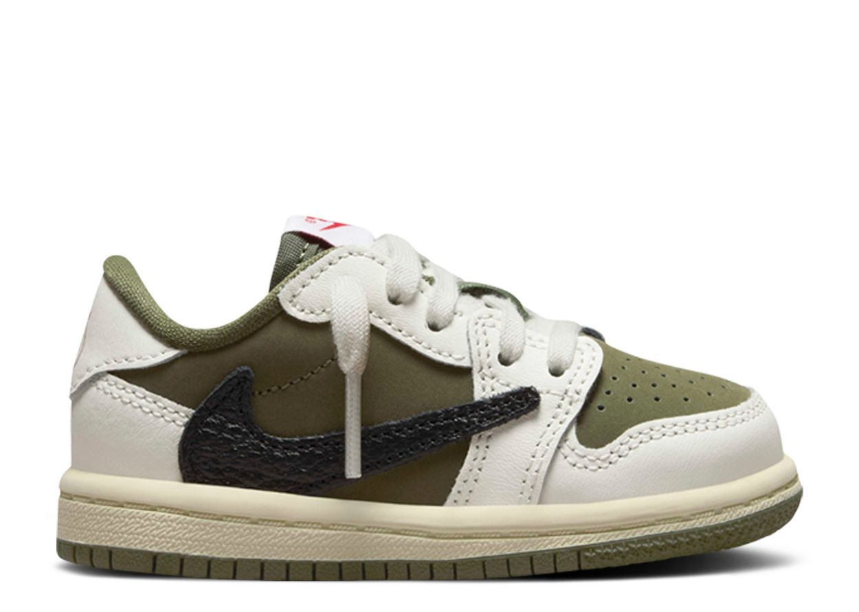 JORDAN 1 LOW TRAVIS SCOTT "REVERSE OLIVE/ MEDIUM OLIVE" TD