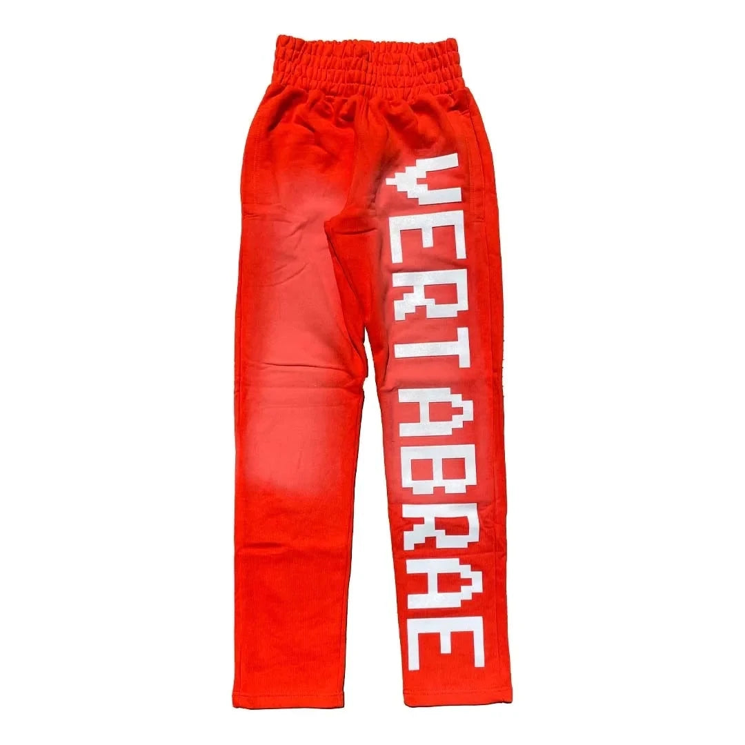 VERTABRAE C-2 RED AND WHITE WASHED PANTS