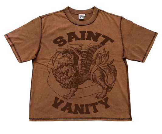 SAINT VANITY GRIFFIN TEE MOCHA