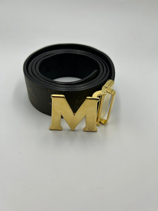 MCM BELT OLIVE GREEN
