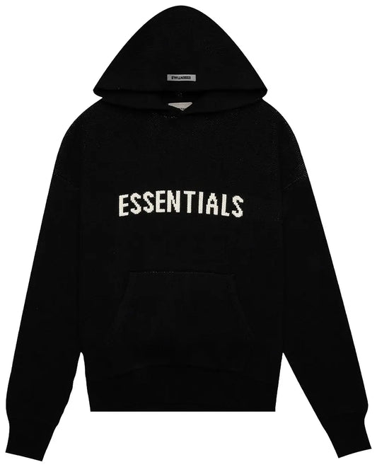 FEAR OF GOD ESSENTIAL HOODIE KNIT "BLACK"