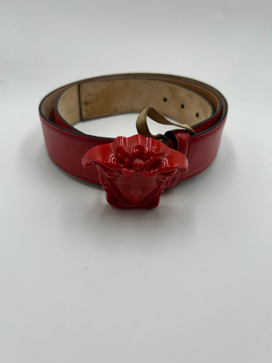 VERSACE MEN'S RED BELT