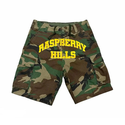 GALLERY RASPBERRY HILLS CAMO LOGO SHORTS