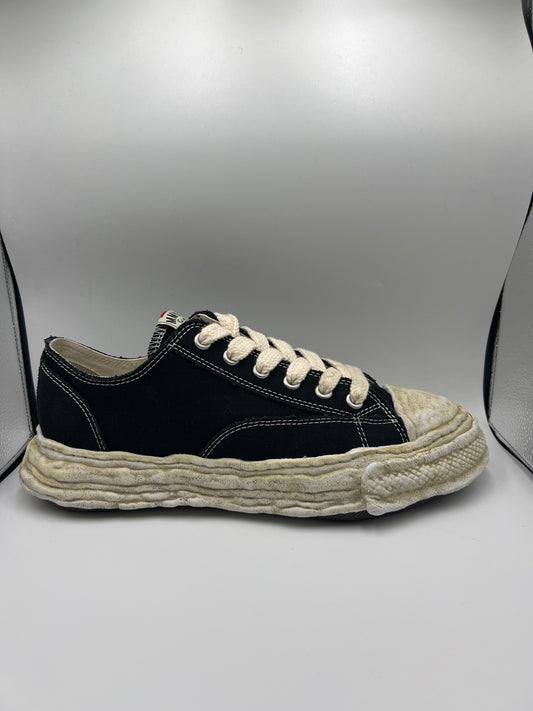 MAISON MIHARA YASUHIRO PETERSON 23 OG DYED SOLE CANVAS LOW "BLACK"