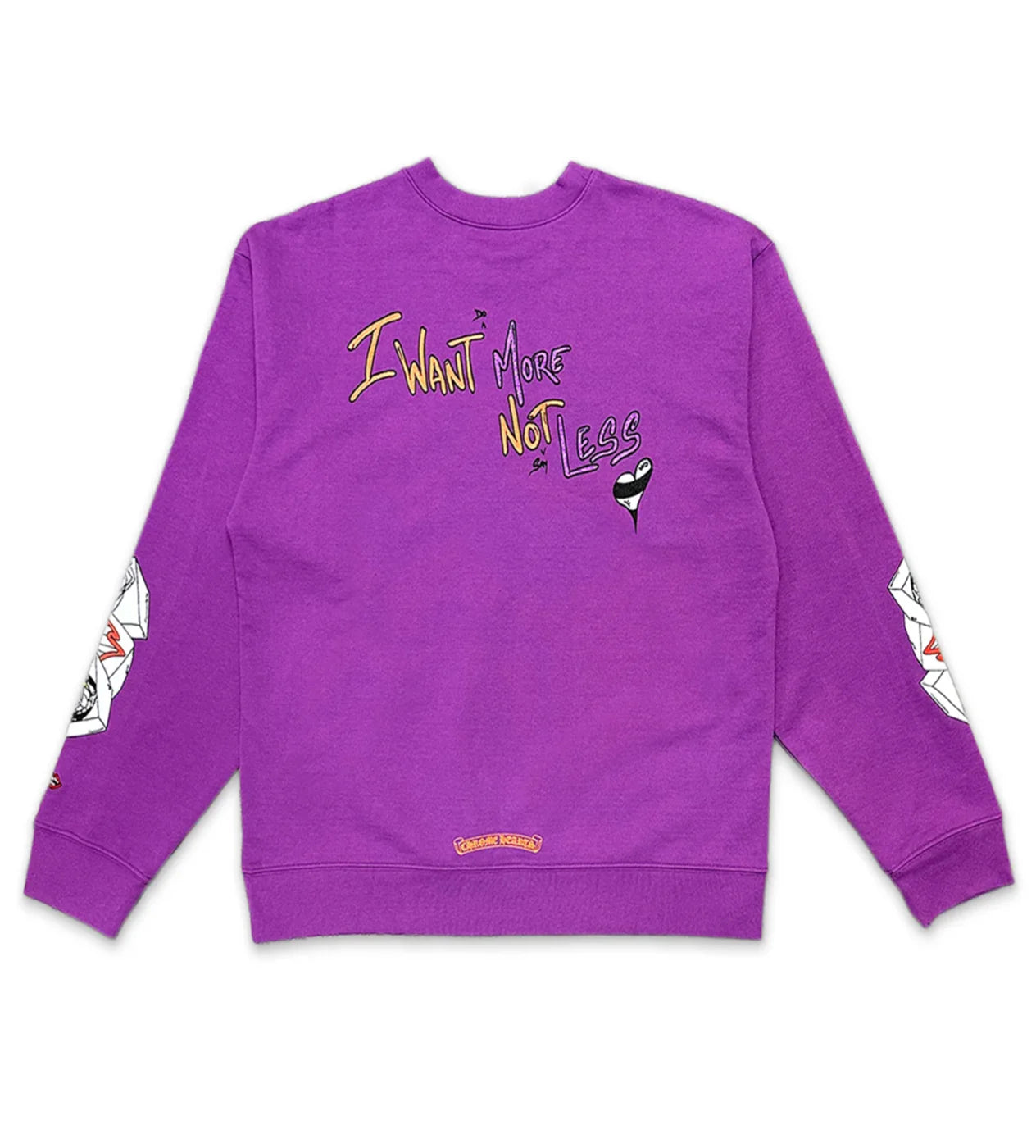 CHROME HEARTS MATTY BOY "I WANT MORE" CREWNECK PURPLE