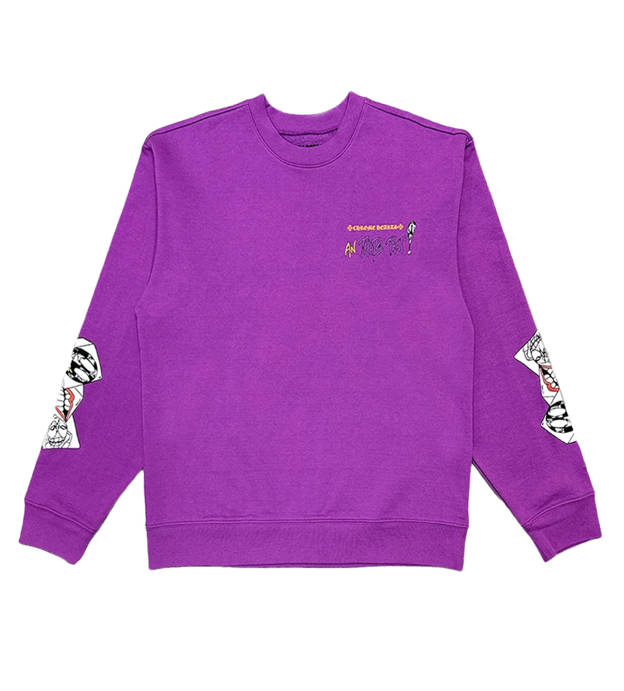 CHROME HEARTS MATTY BOY "I WANT MORE" CREWNECK PURPLE