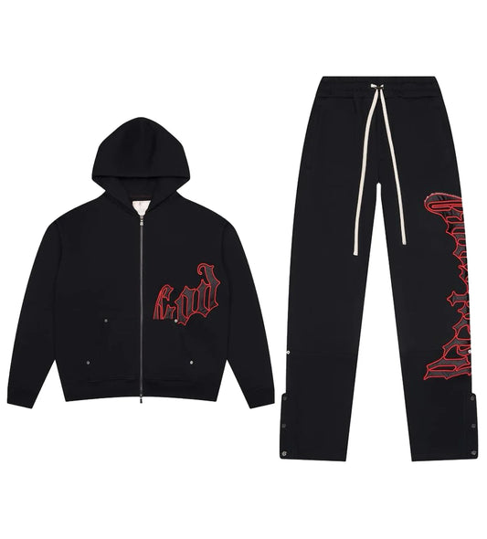 GODSPEED OG LOGO SWEATSUIT V2 BLACK/RED