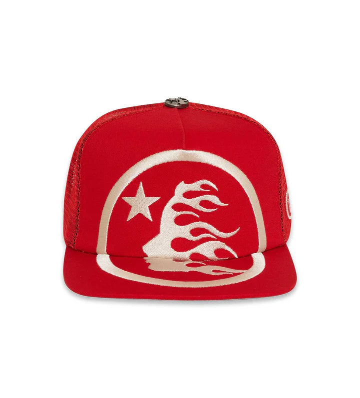 HELLSTAR BIG LOGO TRUCKER HAT “RED”