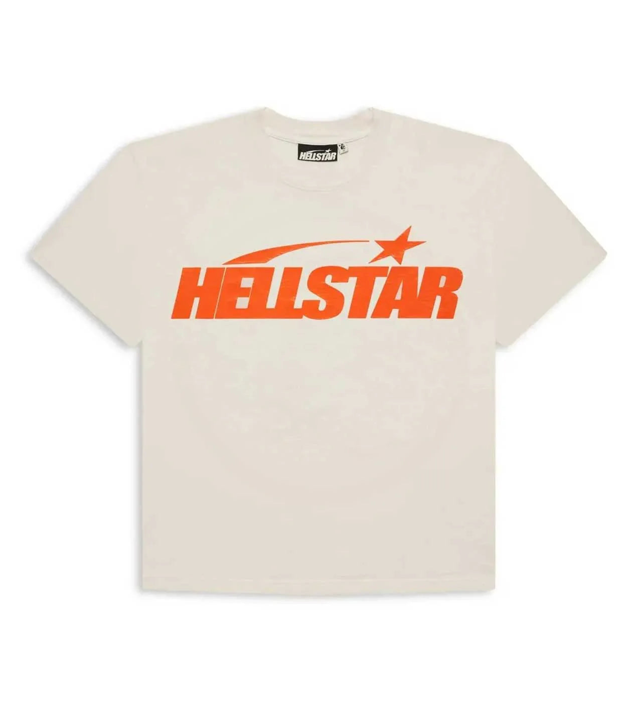 HELLSTAR STUDIOS REGULAR PRINT TEE CREAM/ORANGE