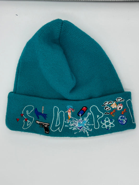 Supreme AOI Icon Beanie “Dark Aqua”