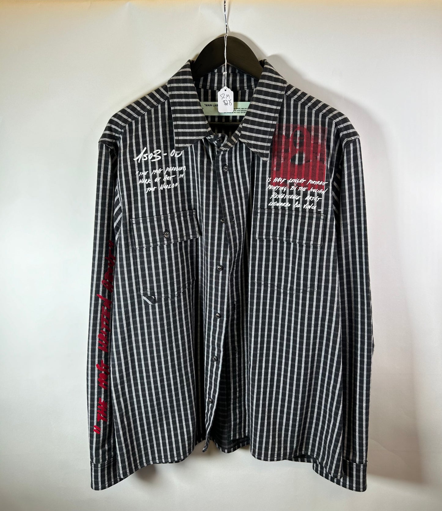 Off White Monalisa Classic Stripped Shirt