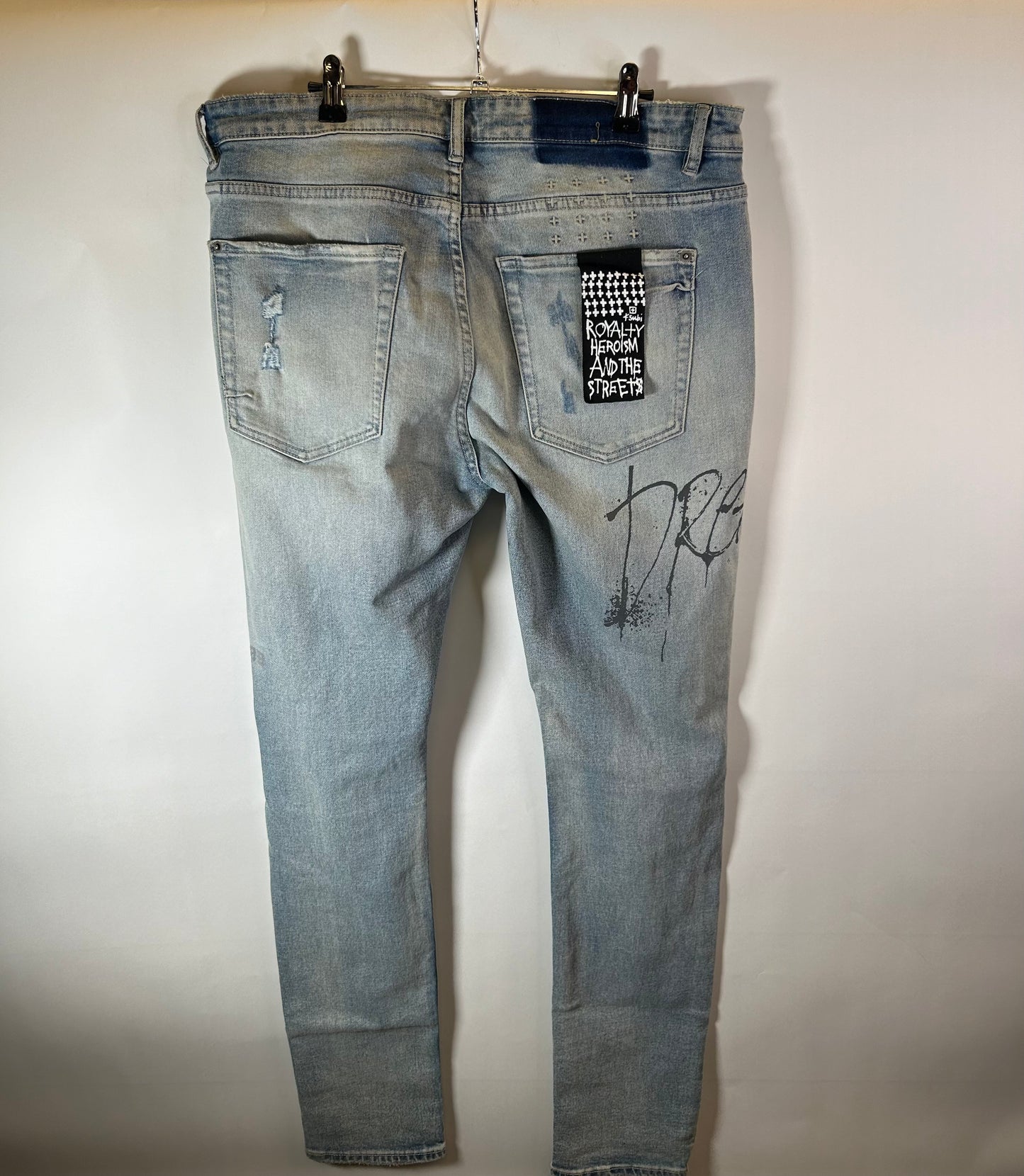 KSUBI Jeans Van Wrinkle Graffiti “Blue”