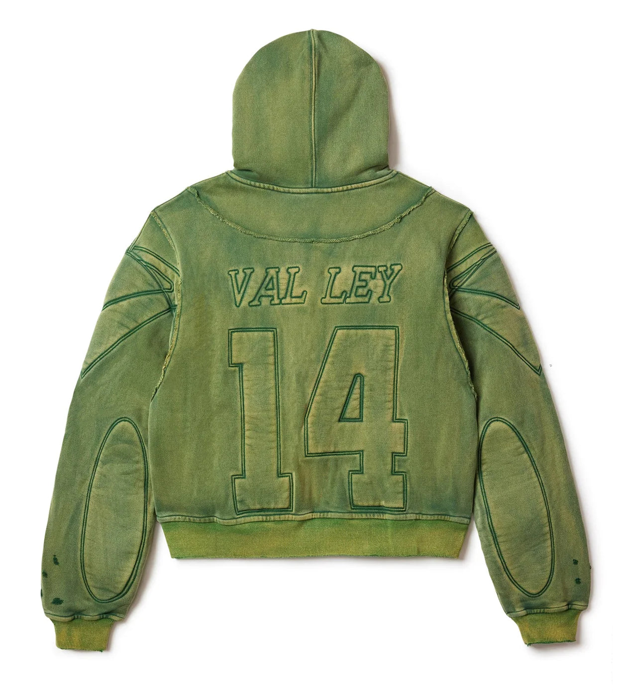 VALLEY GREEN ARMOR ZIP UP HOODIE