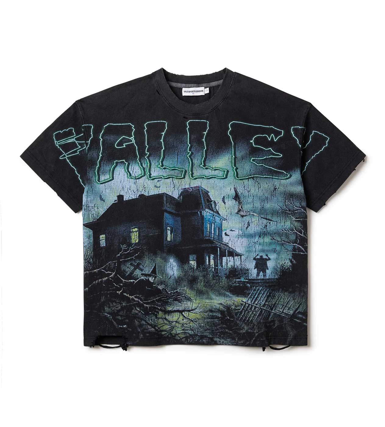 VALE FOREVER HORROR DISTRESSED TEE BLACK